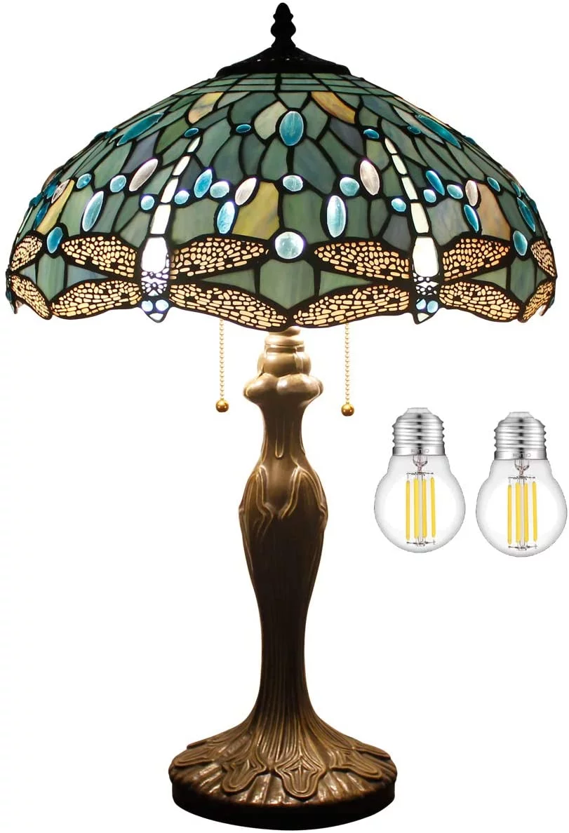 Tiffany Lamp for Living Room Table Top Stained Glass Bedside Table Lamp Bedroom