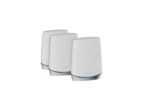 NETGEAR Orbi 770 Series Tri-Band WiFi 7 Mesh Network System (RBE773) - Router + 2 Satellite Extenders, Security Features, Up to 11Gbps