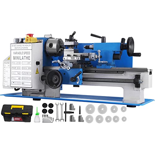 VEVOR Metal Lathe 7 x 12 Inch, Precision Mini Metal Lathe 2250 RPM 550W Variable Speed