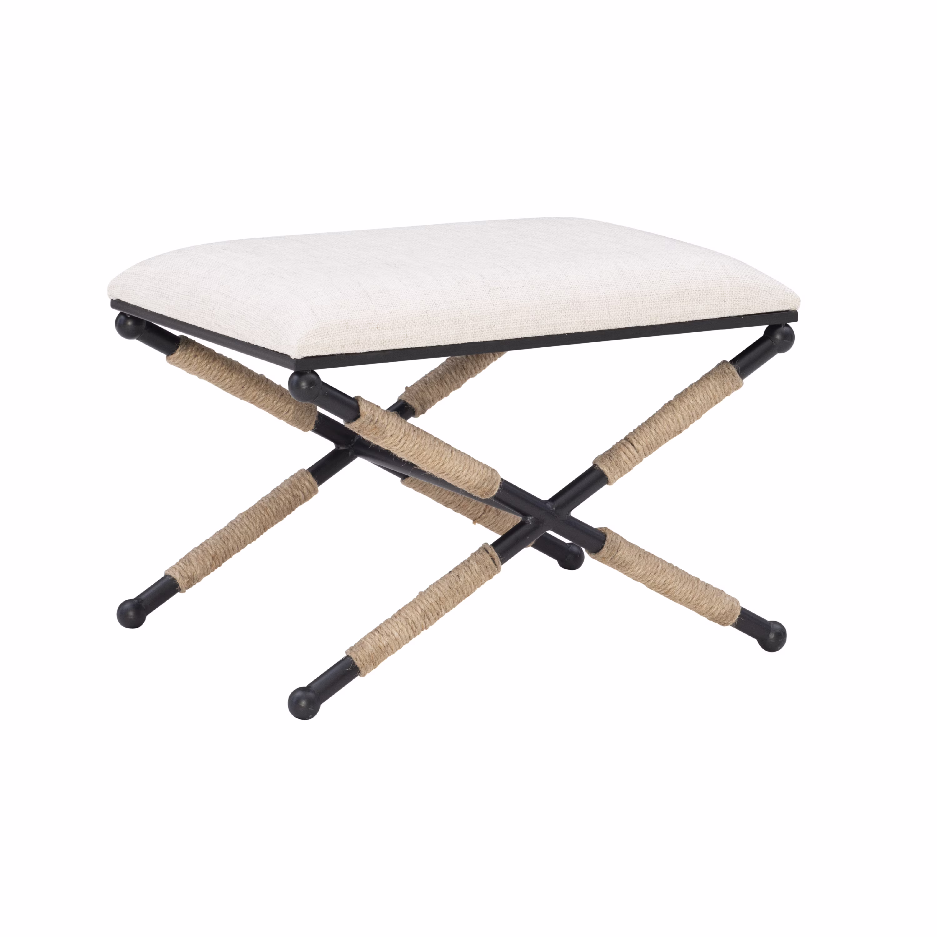 Linon Ashburn Campaign Accent Stool