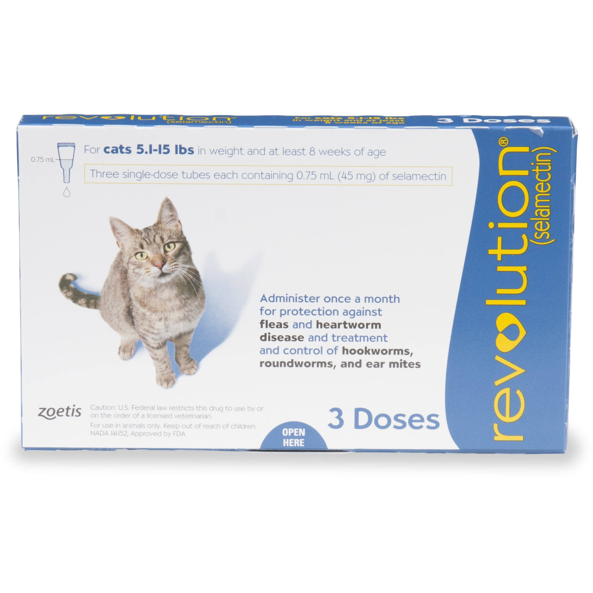 Revolution for Cats - 5.1-15 lbs (3 Doses)