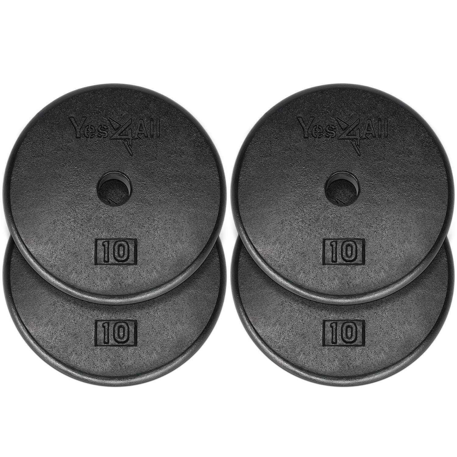 Yes4All 1-inch Cast Iron Weight Plates for Dumbbells Standard Weight Plates - Sports Supplies Online Store