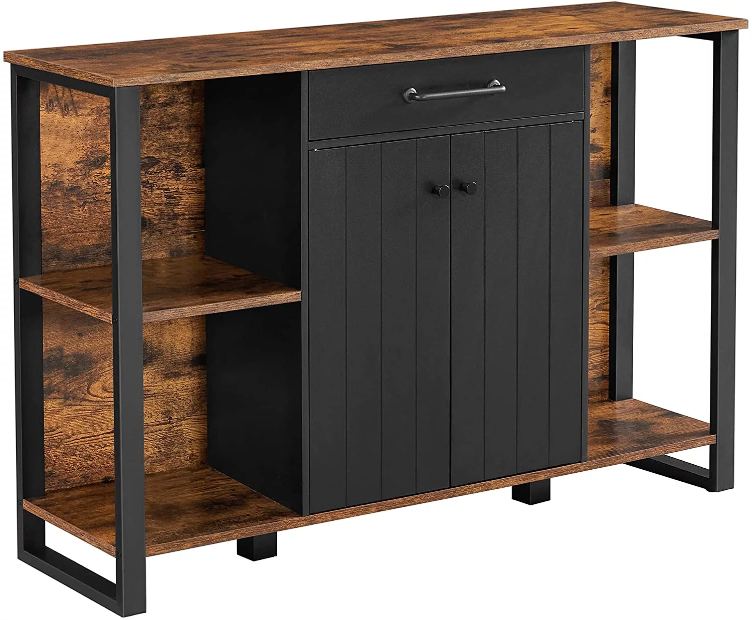 by SONGMICS Home Buffet Cabinet, Kitchen Sideboard, Storage Organizer with Drawer, Shelves, Door, for Living Room Hallway, 11.8 x 47.2 x 31.5 Inches