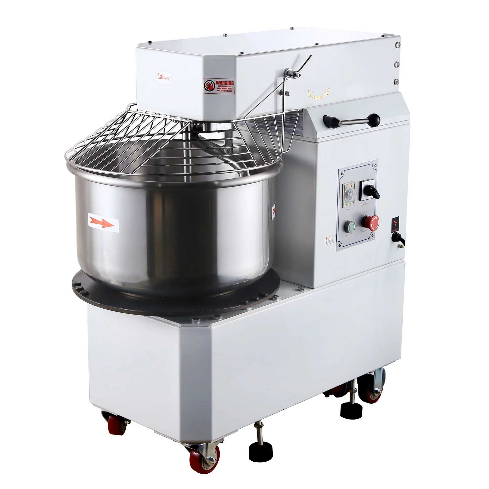 Hakka Commercial Dough Mixers 20 Quart Stainless Steel 2 Speed Rising Spiral Mixers-HTD20B(220V/60Hz,3 Phase) - Curated Treasures Market