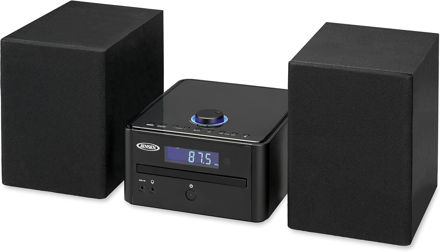 JENSEN JBS-210 Bluetooth CD Music System with Digital AM/FM Stereo Receiver and Remote Control Pack of 2