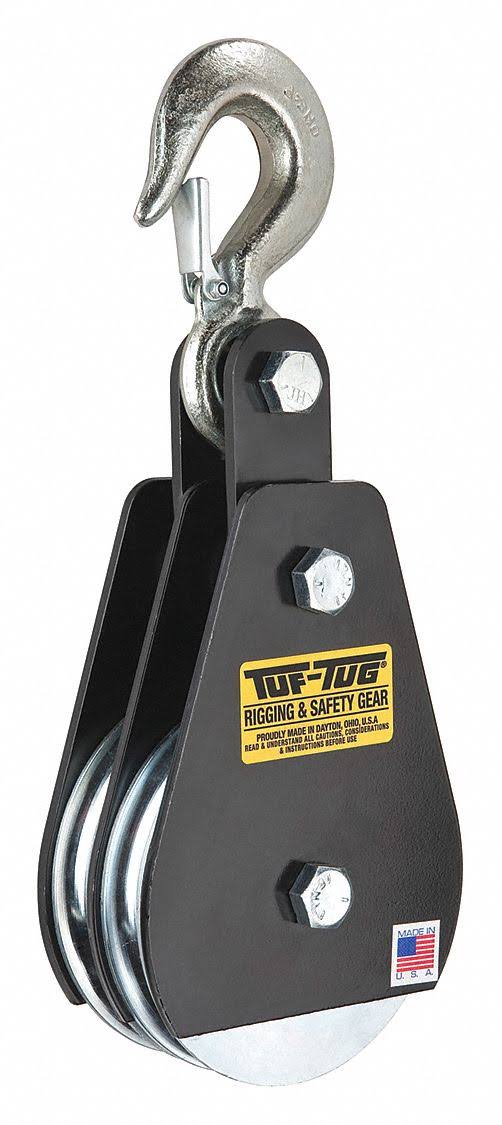 Tuf-Tug Double Sheave Blocks, Eye Hook, Designed for Wire Rope, 5/8 in Max. Cable Size Model: TTDSB-6000H