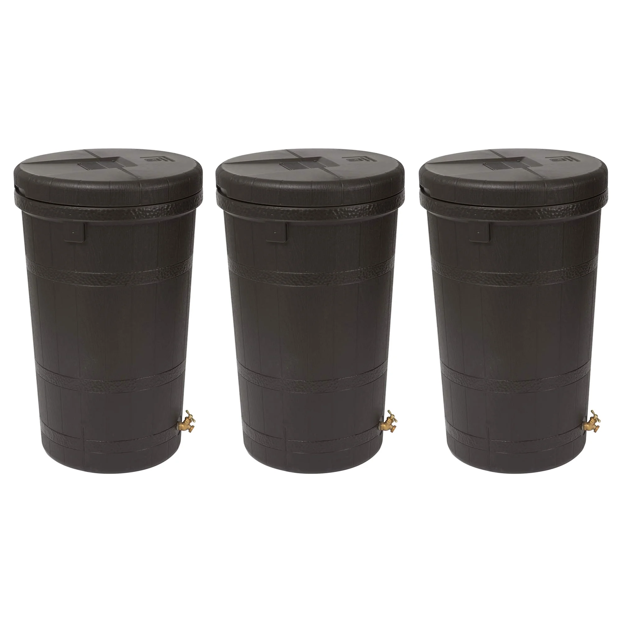 Good Ideas Aspen 50 Gallon Rain Barrel Rain Collector Saver (3 Pack) - Curated Treasures Market