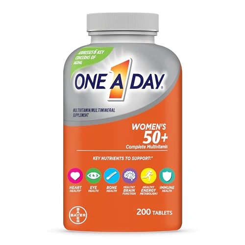 One A Day Women’s 50+ Multivitamins Tablet, Multivitamin for Women with Vitamin A, C, D and E, Calcium & more, 200 Count - Kansas Nuitrition - HNZSDS
