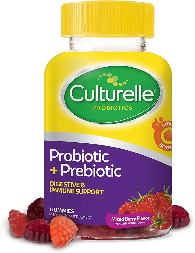 Culturelle Kids Chewable Probiotics for Kids Ages 3+, 30 Count Daily Probiotic Gummies for Women & Men, Berry Flavor, 52 Count - Kansas Nuitrition