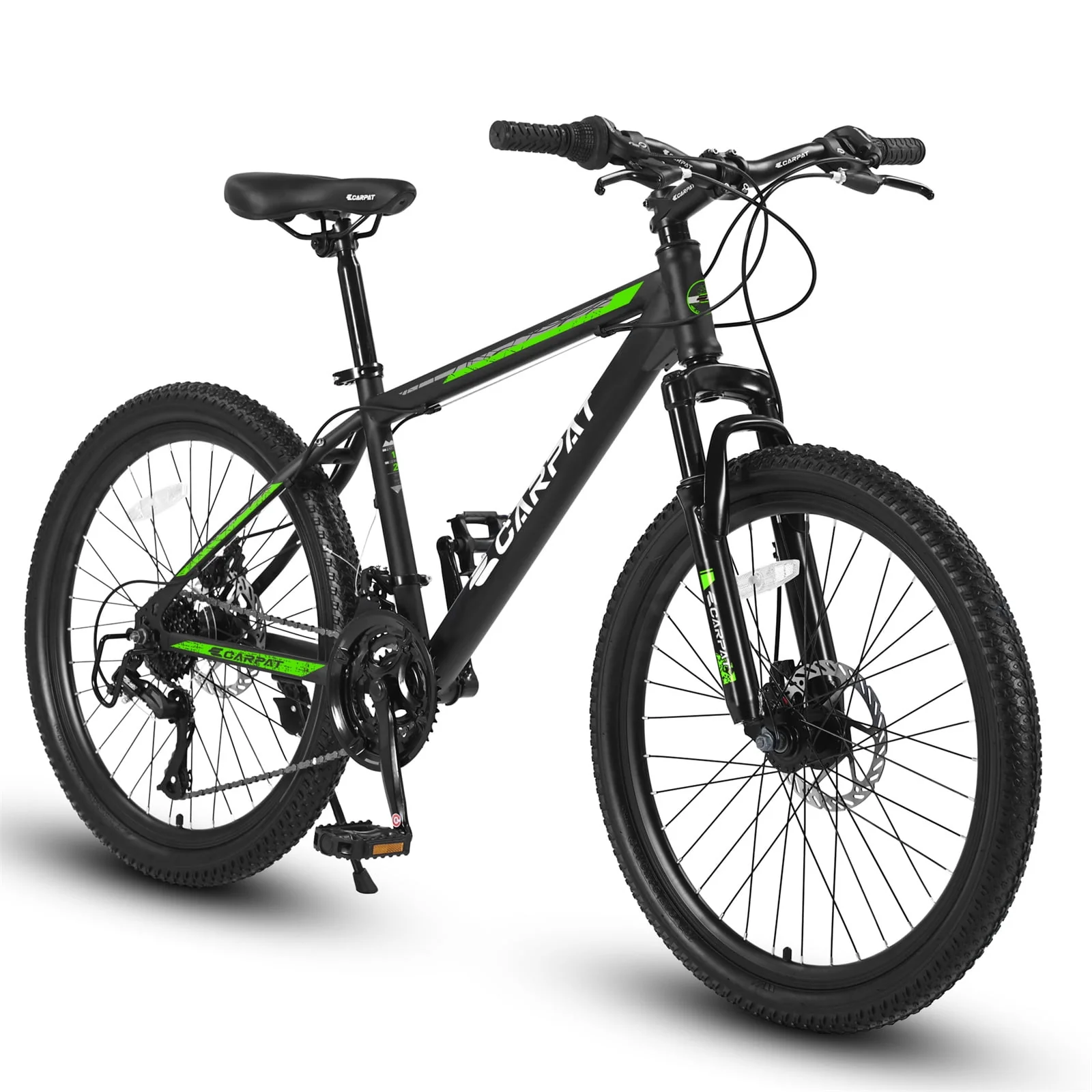 26 Mountain Bike for Adult, 21 Speed MTB with High-carbon Steel Frame, Orange