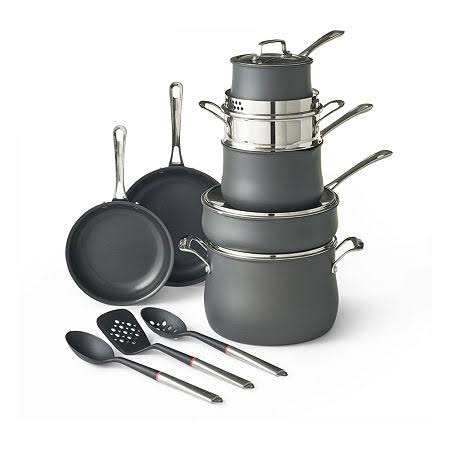 Cuisinart Contour 14-Pc. Cookware Set with Tools, Black - Megean