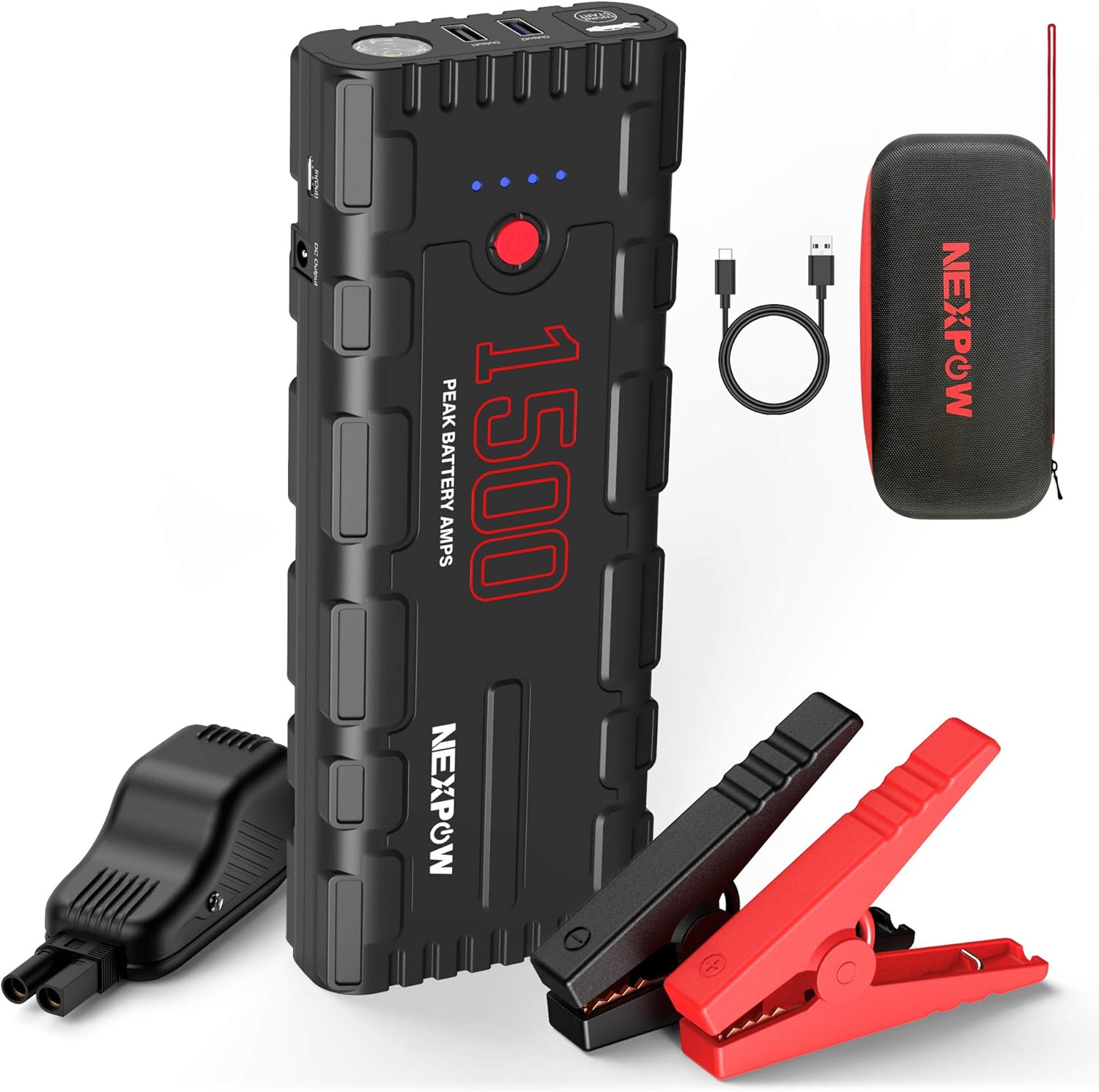 NEXPOW Car Jump Starter, 21800mAh 12V Portable Car Battery Starter, Auto Battery Booster, Lithium Jump Box with LED Light/USB Quick Charge 3.0