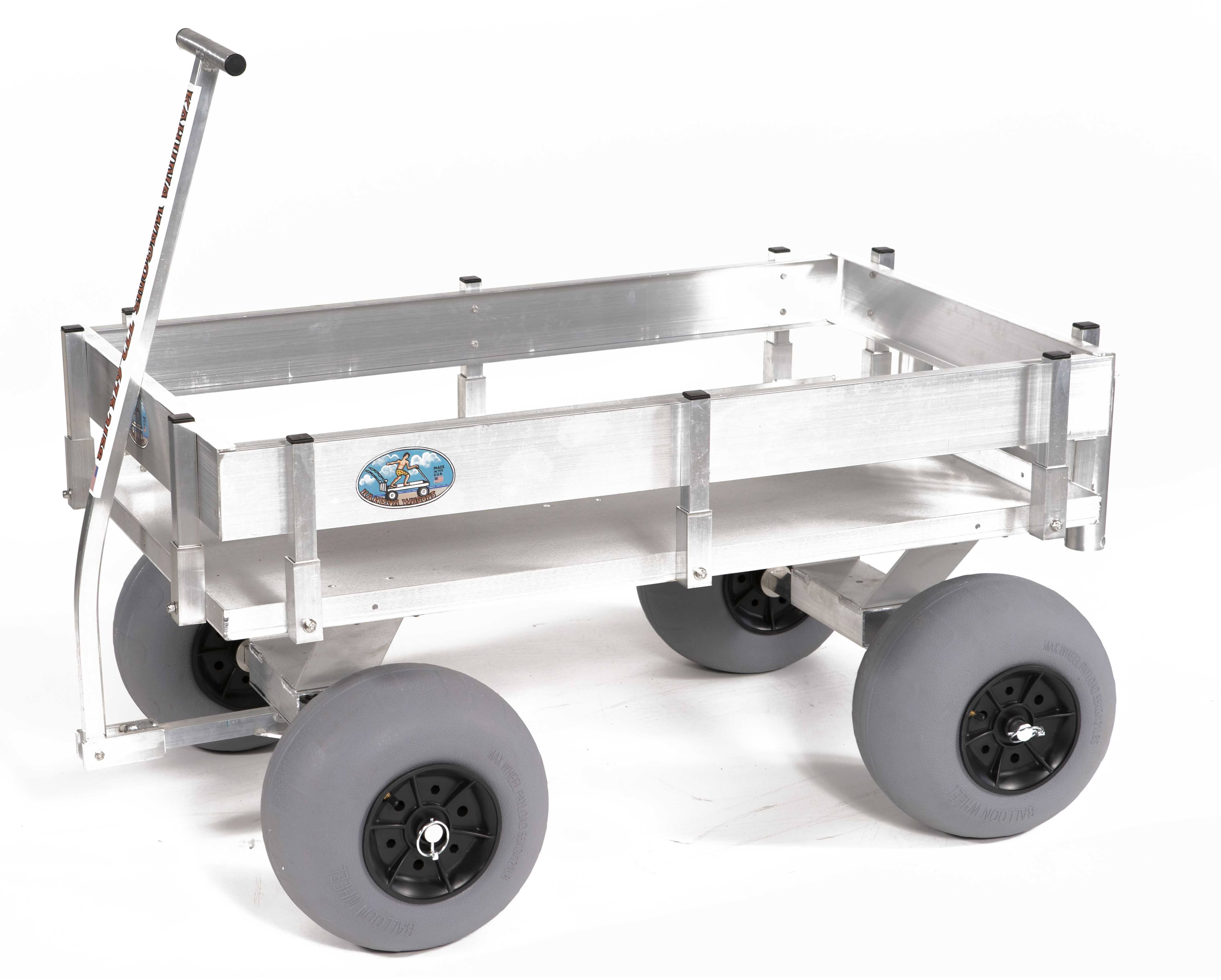 Alumacart Big Kahuna Beach and Fishing Wagon Rust Resistant with Rod Holders, ALUM115