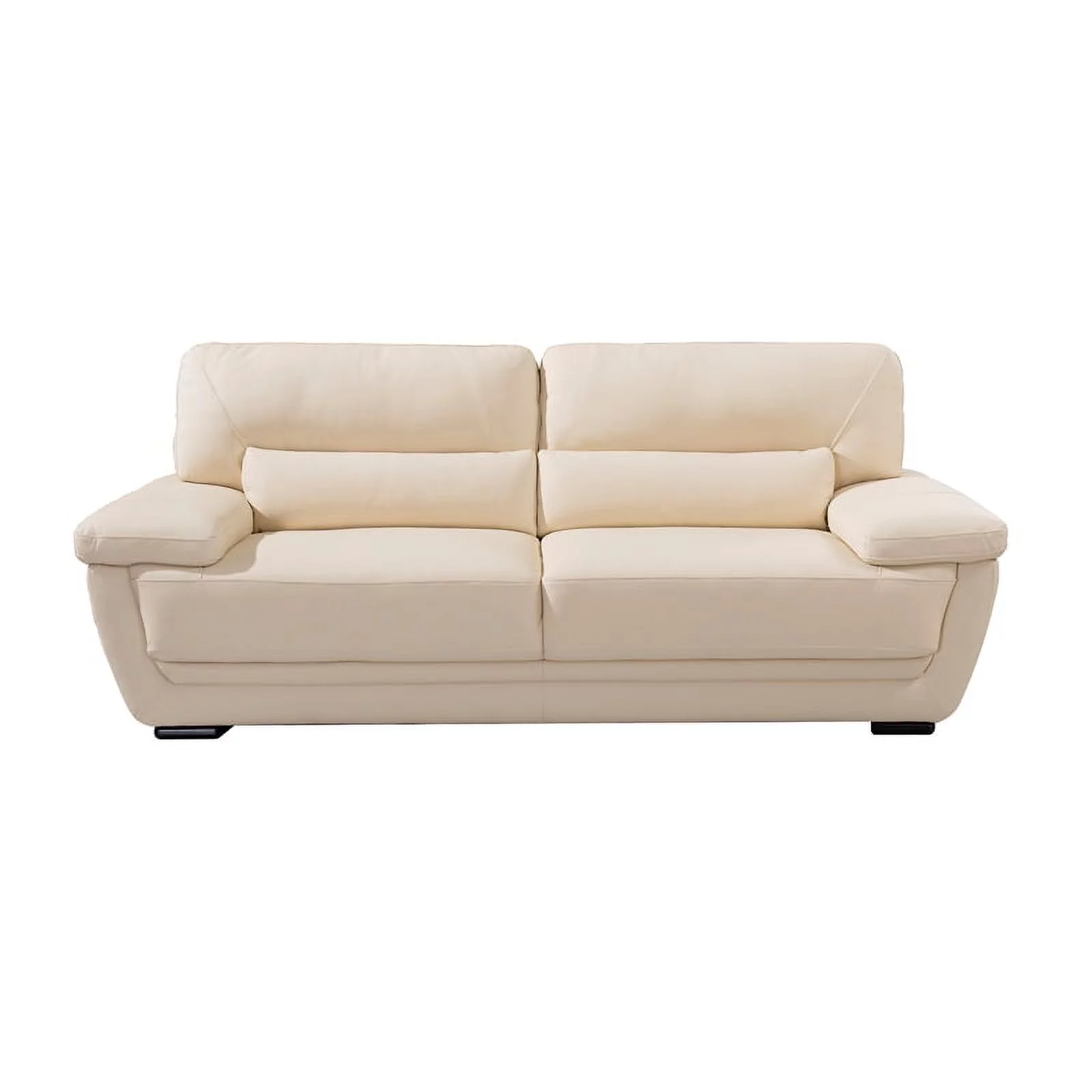 EK019 Cream Color With Italian Leather Sofa