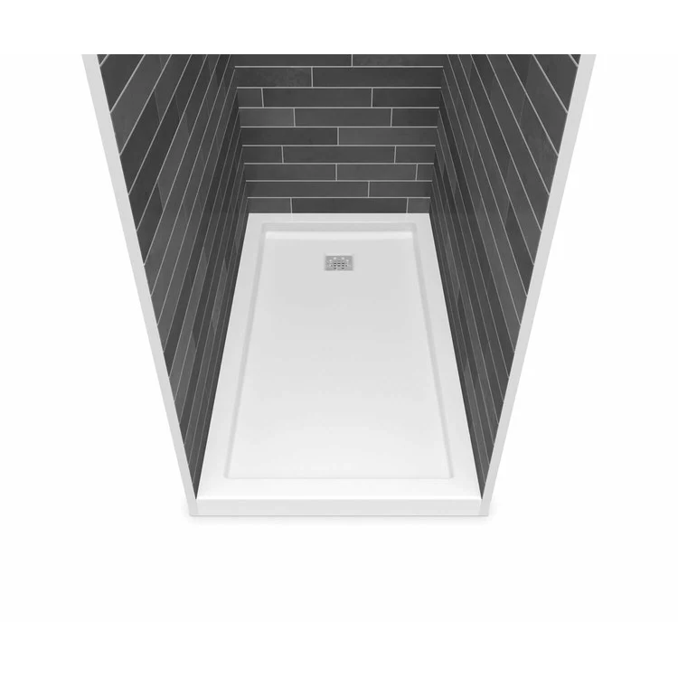 Shower Base B3 Alcove Deep Square Drain White 60 x 30 Inch Acrylic