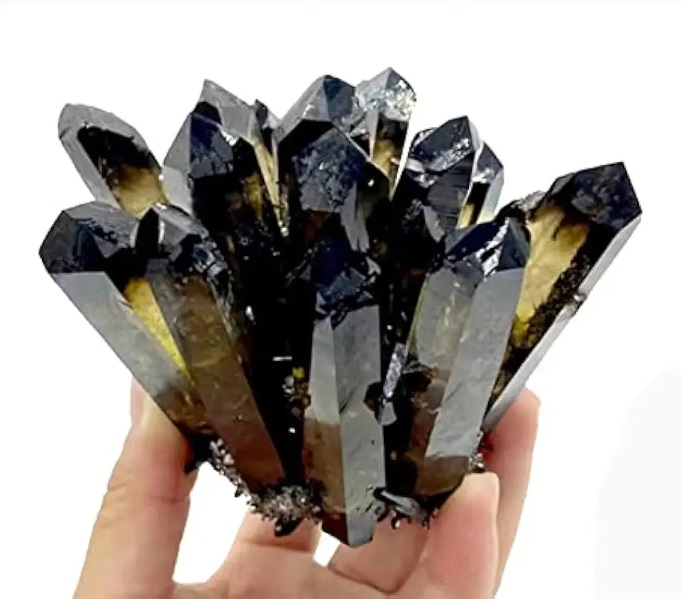 1lb Natural Raw Quartz Crystal Cluster Healing Stones Crystal Point Specimen Home Decoration Raw Crystals (Smoky Crystal Cluster)