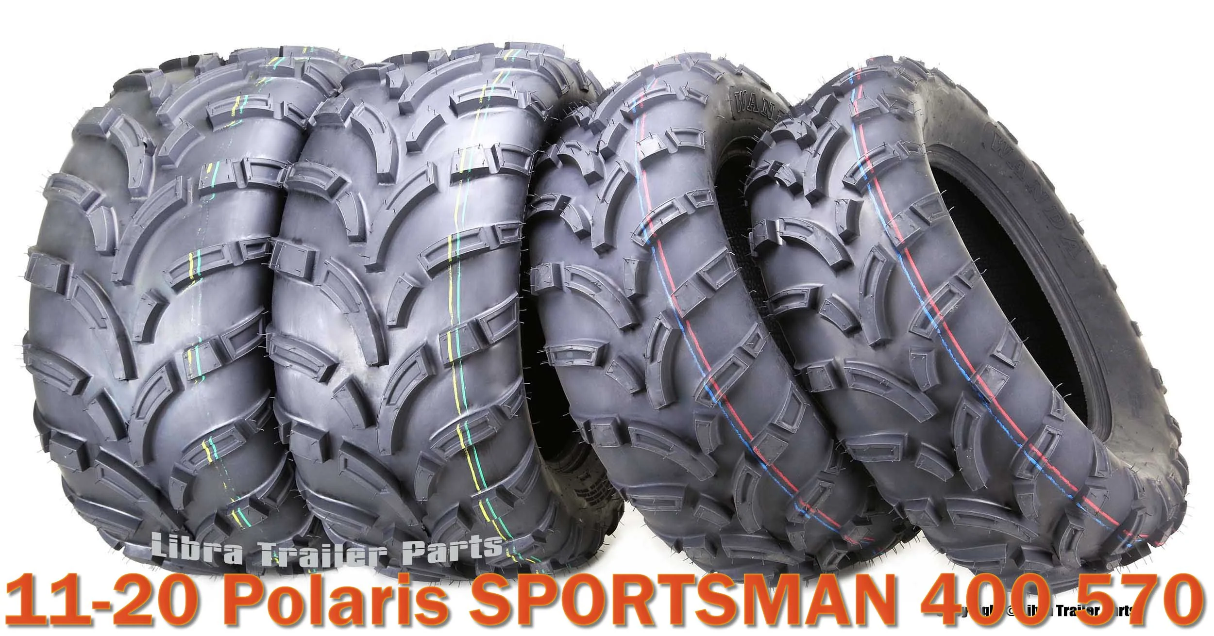 11-20 Polaris SPORTSMAN 400 570 ATV Tire Set WANDA 25x8-12 25x10-12 lite Mud