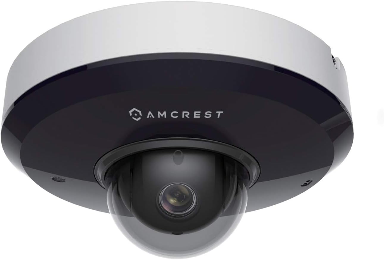 Amcrest ProHD 1080P PTZ Camera Outdoor, 2MP Outdoor Vandal Dome IP PoE Camera (3X Optical Zoom) IK08 Vandal-Proof, IP66 Weatherproof
