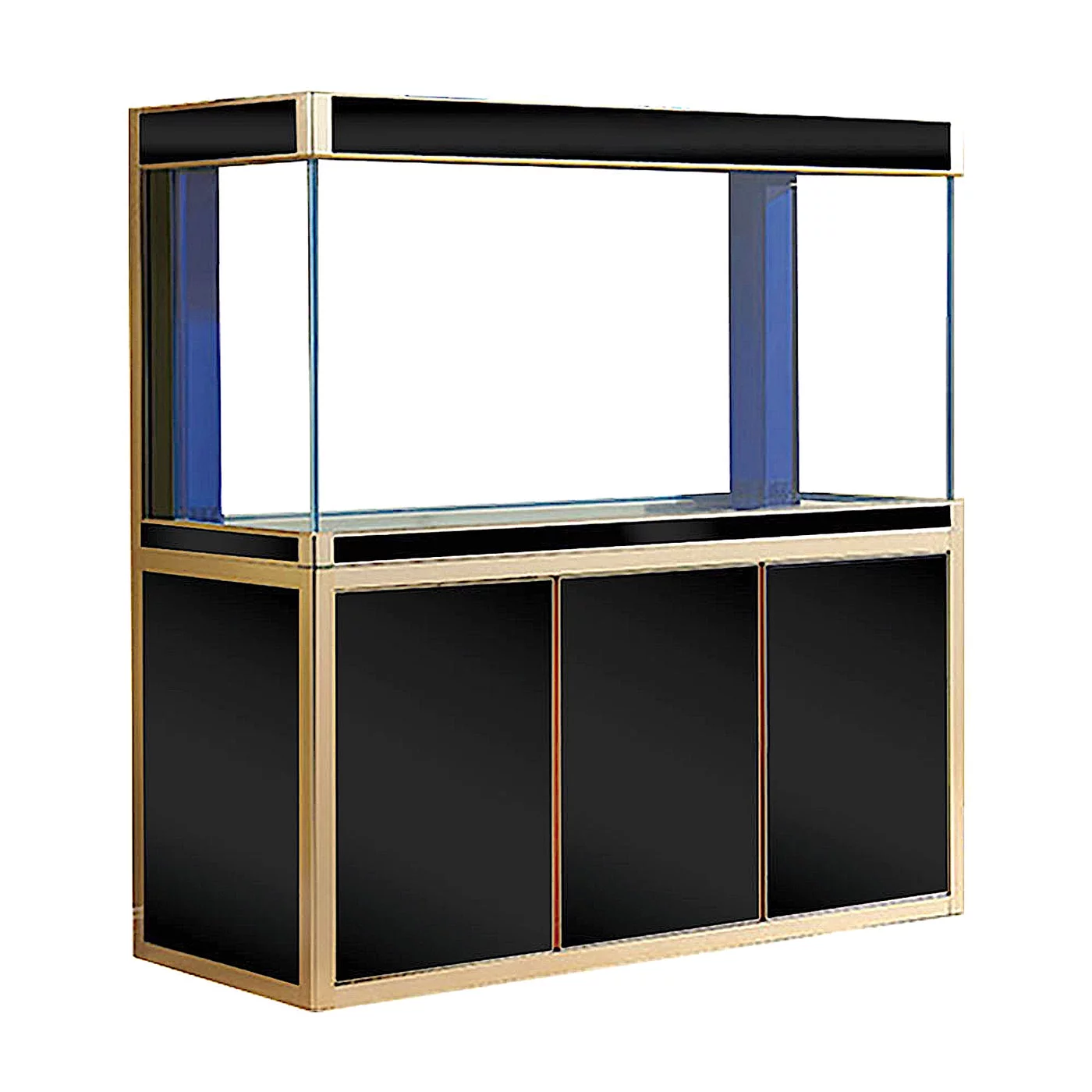 Aqua Dream 135 Gallon Tempered Glass All-in-one Aquarium Black With Gold - Curated Treasures Market