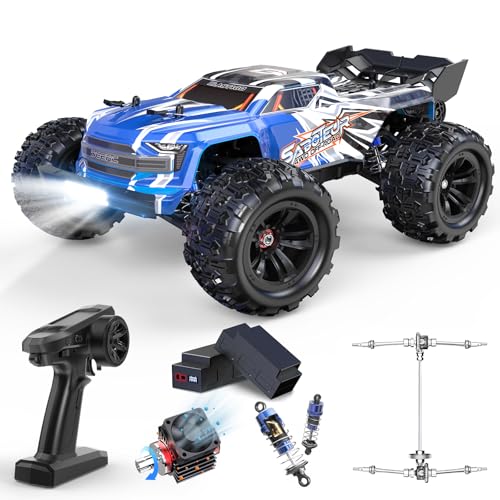 DEERC Fast Brushless RC Car for Adults, Max 70KM/H with 3S(not Included), 1:16 4x4 High Speed RC Truck with 2 Lipo Batteries