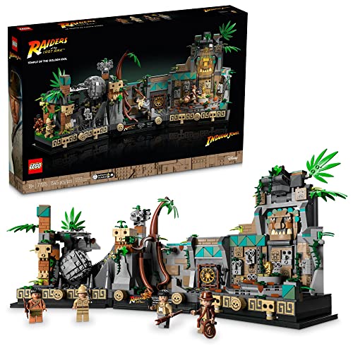 LEGO Indiana Jones Temple of The Golden Idol 77015 Building Project for Adults, Iconic Raiders of The Lost Ark Movie Scene