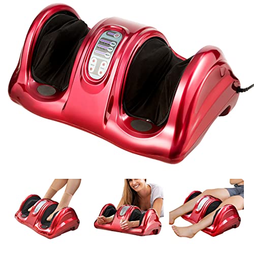 WELLHUT Foot Massager Machine Shiatsu Foot and Calf Massager for Ankle, Calf Leg Arm, Shiatsu Kneading Rolling, Feet Massager Machine