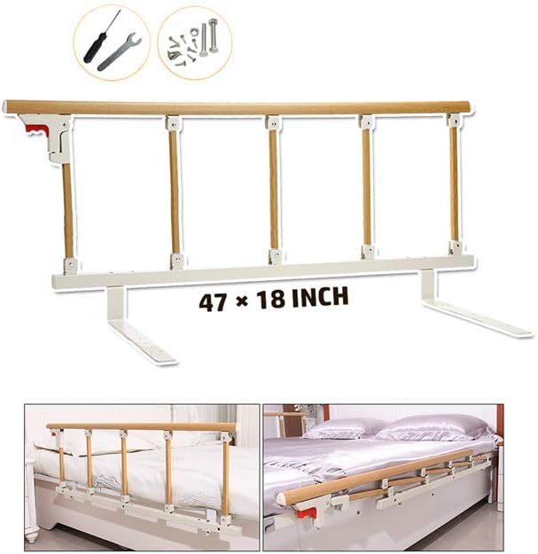 Bed Side Rails Safety Railings for Elderly Adults Seniors Bed Safety Rail Home Assist Handle Bedrail Grab Bar Bedside Cane Medical Supplies Folding