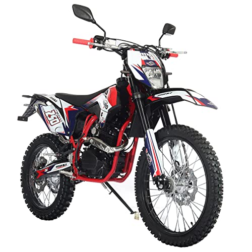 X-PRO Titan DLX 250cc Gas Dirt Bike Pit Bike Adult Bike,Big 21"/18" Wheels, Zongshen Engine! (Green)