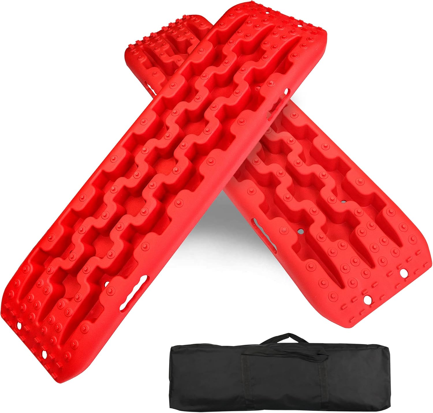 YIYITOOLS Recovery Traction Tracks 2 Piece, Tire Traction Mats for Off Road Mud Sand Snow