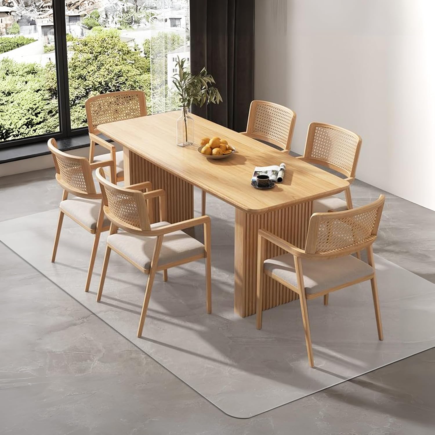 Azadx Office Chair Mat for Hardwood Floor, 8'×10' Clear Desk Chair Mat for Hardwood Floor Large Protector Floor Mat for Dining Room