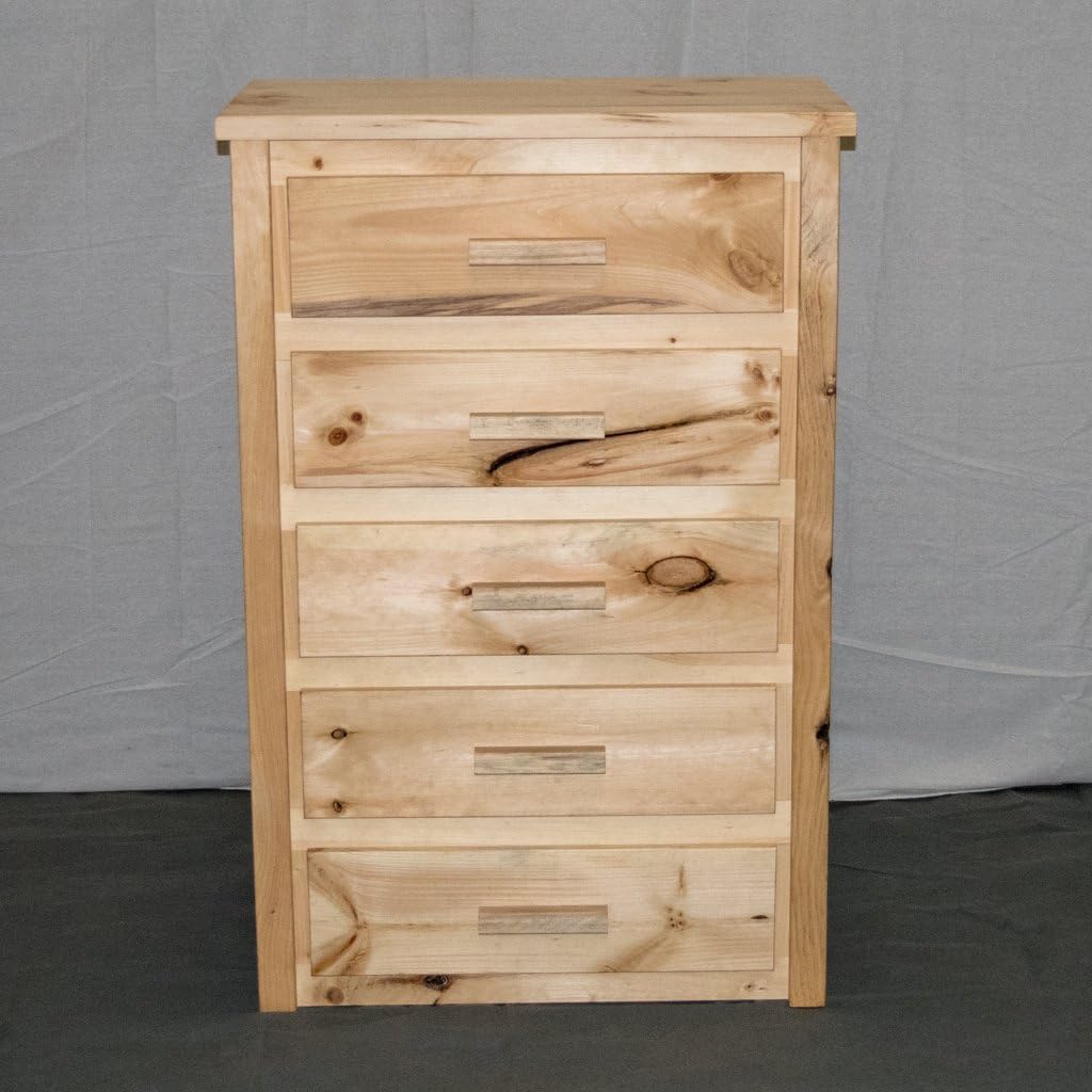 Farmhouse Unfinished 5 Drawer Dresser - Solid Wood/Made in USA