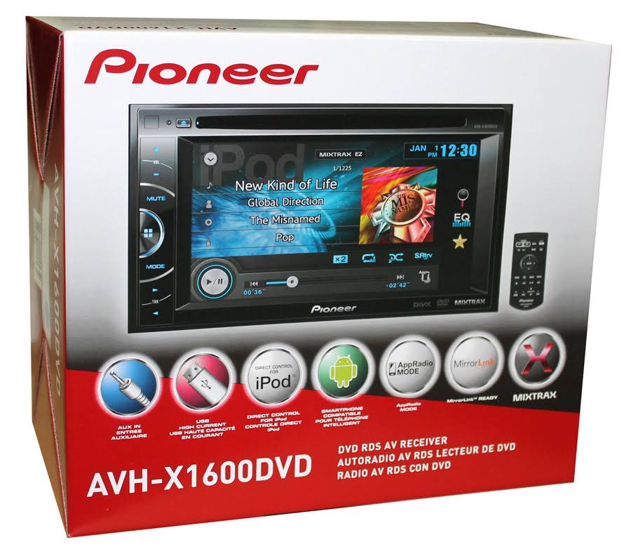 Pioneer AVH X1600DVD In-dash DVD Receiver - 6.1x22 Touch Display