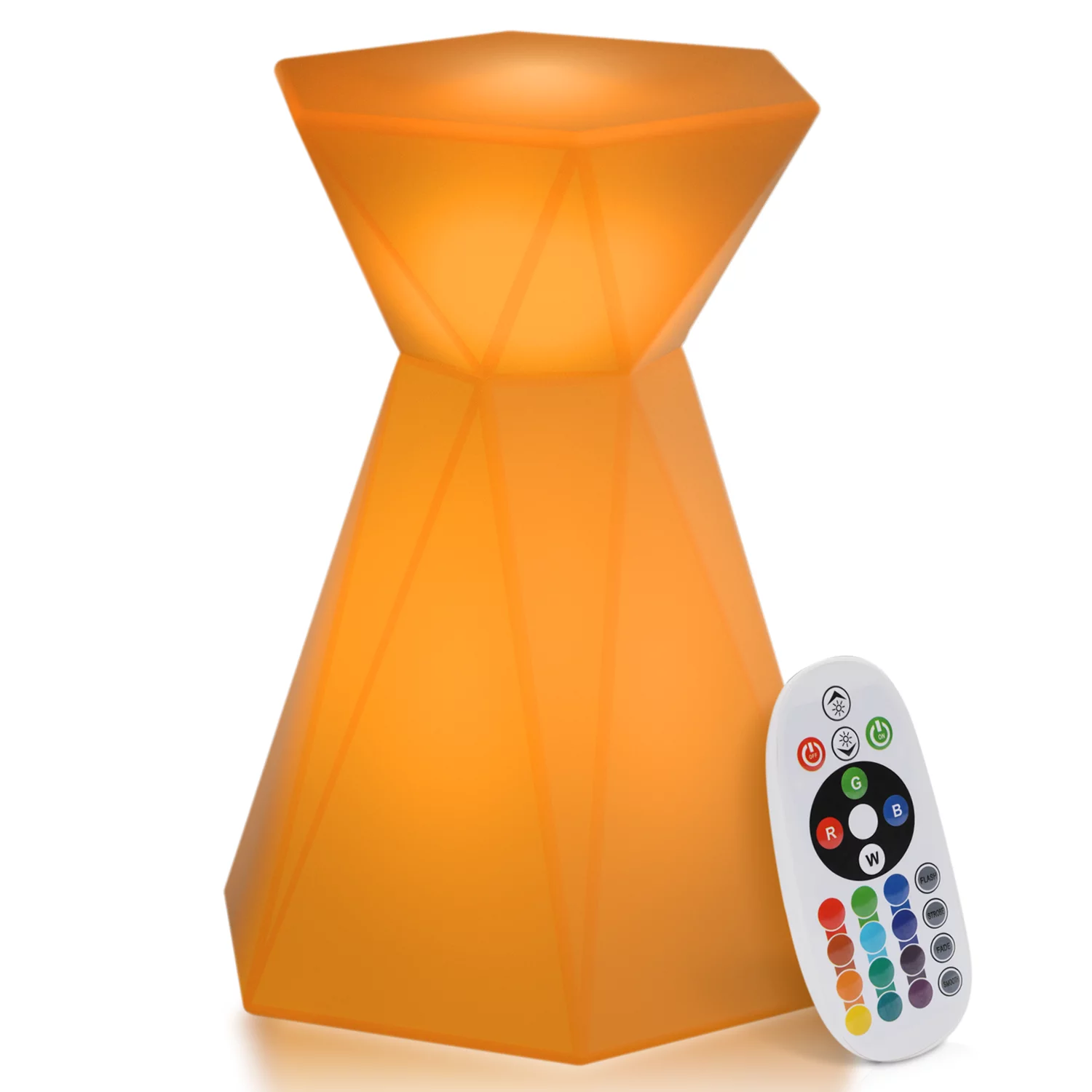 MoNiBloom Hexagonal Shape LED Light Up Bar Table, 16 Color Changing with Remote Control