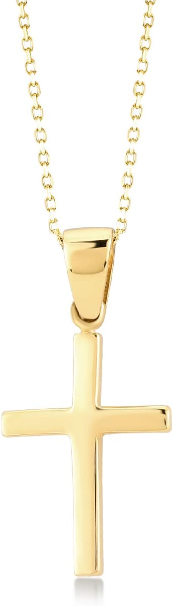 GELIN 14k Solid Gold Cross Necklace for Women