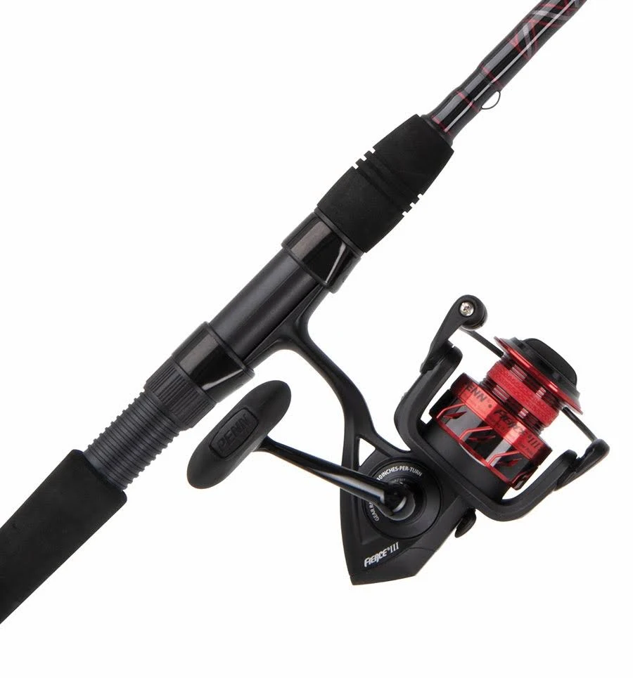 Penn Fierce III Spinning Combo, Size 2000, Carbon