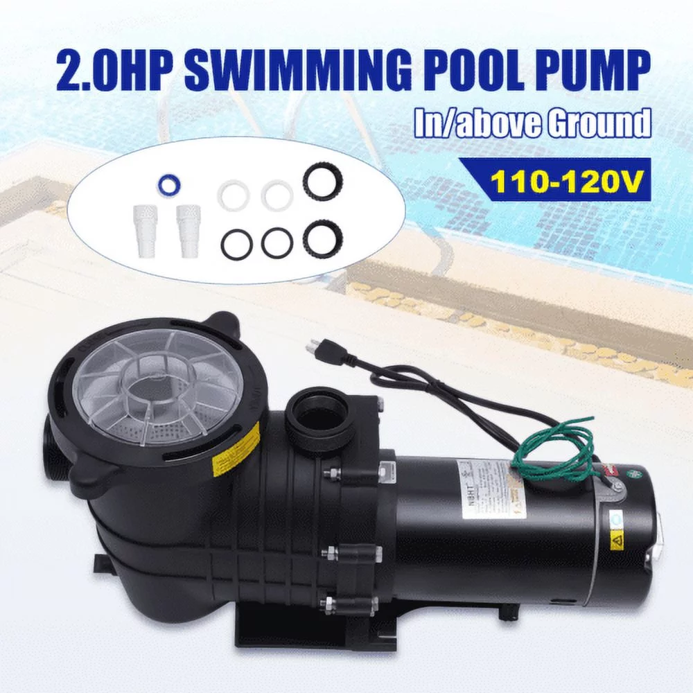 2.0HP Swimming Pool Pump Motor Hayward w/Strainer Filter In/Above Ground 7080GPH