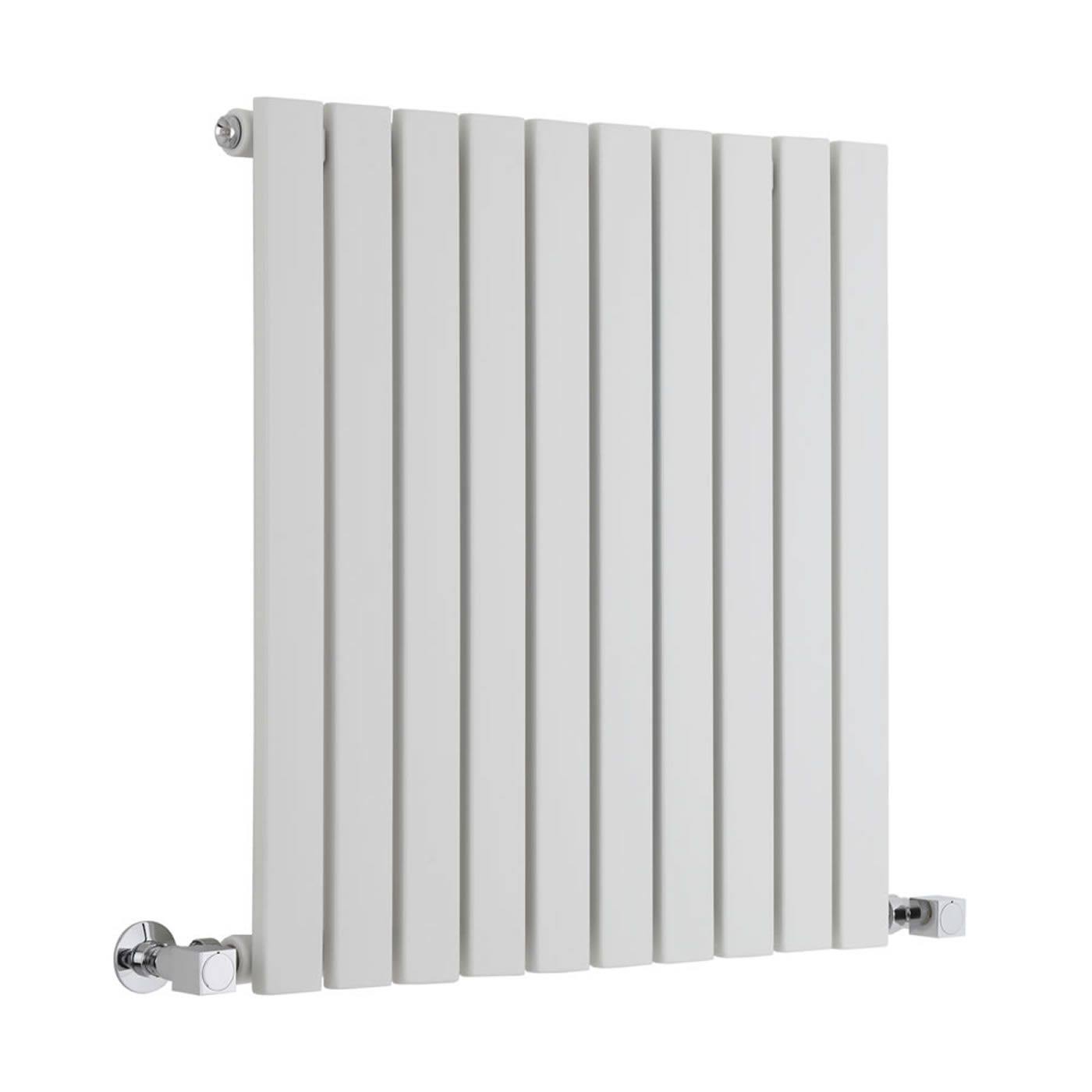 Hudson Reed NAHB0249 Sloane - White Horizontal Flat Panel Designer Radiator 25 x 23 5/8