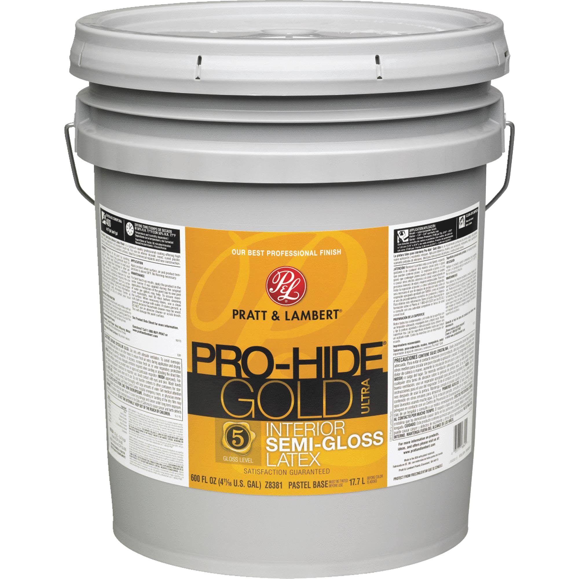 Pratt u0026 Lambert 0000Z8381-20 Pro-Hide Gold Ultra Interior Paint, 5 Gallon