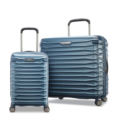 Samsonite Stryde 2 Hardside Expandable with Double Spinner Wheels, Stealth Black, 2PC Set (CO/LG)