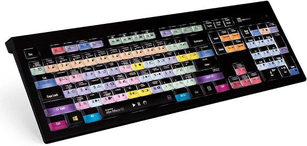 Logickeyboard Astra Series Adobe After Effect CC Backlit PC Keyboard (American English)