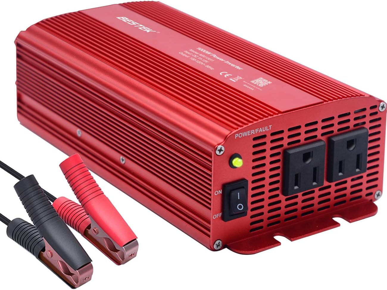BESTEK Power Inverter 1000 Watt DC 12 Volt, Power Converter 1000w DC to AC Converter for Car