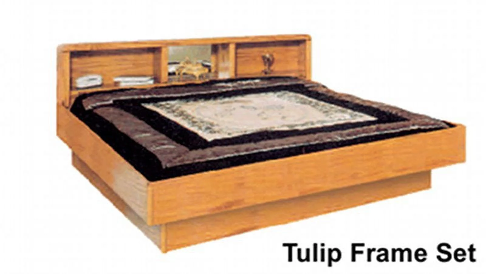 Oakland Hardside Waterbed With Tulip Headboard, Semi Waveless Matters and Waterbed Starter Kit - Curated Treasures Market