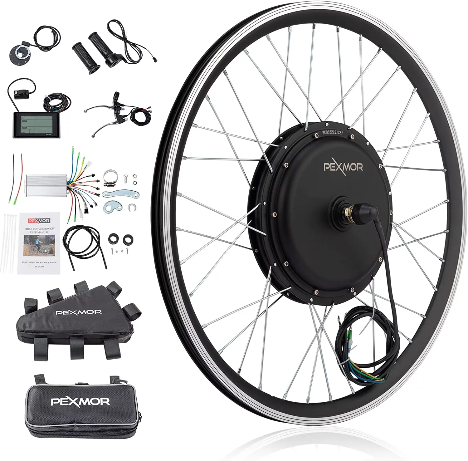 PEXMOR Electric Bike Conversion Kit,36V 750W 24"/20" Front Wheel Ebike Conversion Electric Bicycle Hub Motor Kit