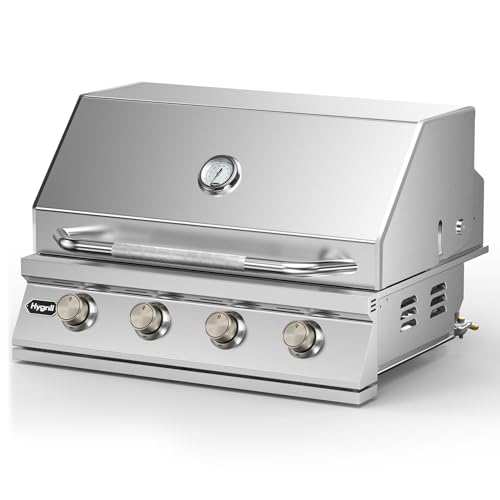 Hygrill Built In Grill, Stainless Steel Outdoor Kitchen Grill Head with Weather Proof Cover