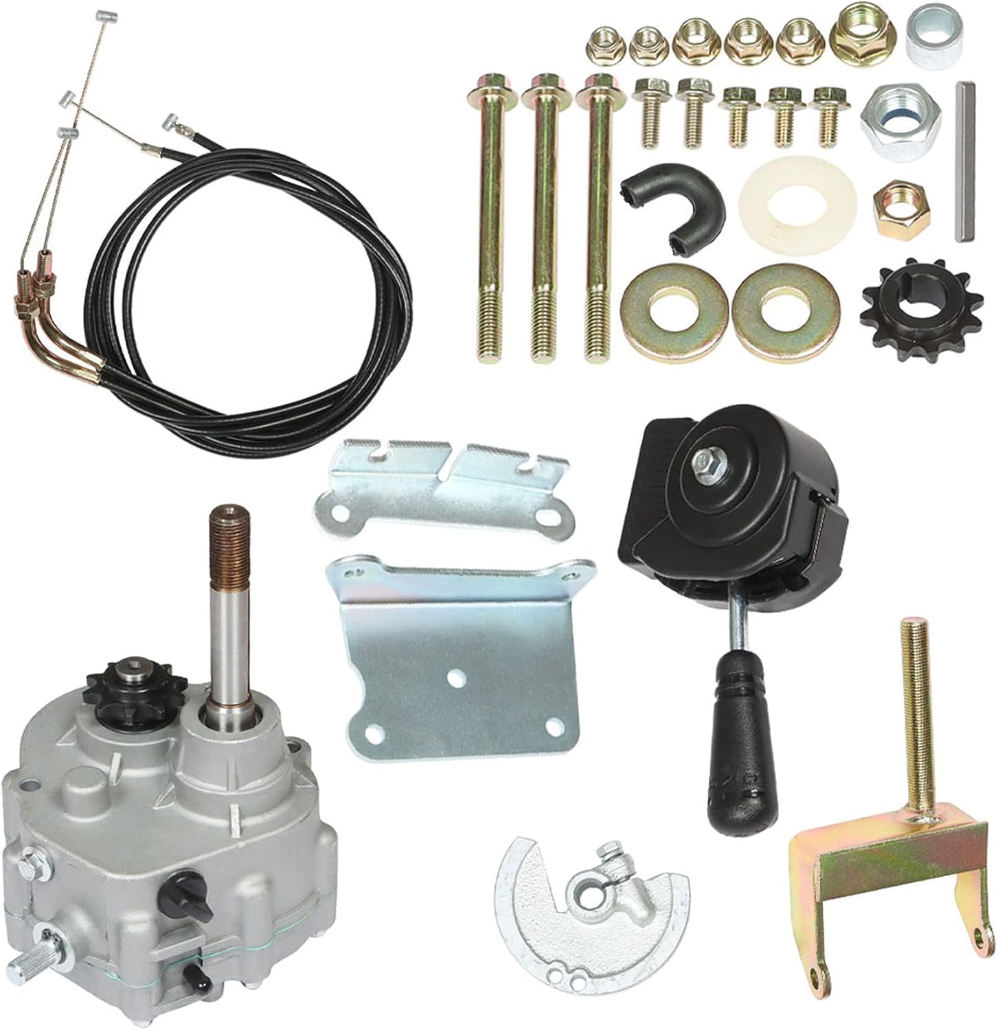 labwork Go Kart Forward Reverse Gearbox Kit Replacement for 2HP-13HP Engine Local 30 Series 2300rpm 4 Stroke 30 Series Torque Converter 35 Chain Go
