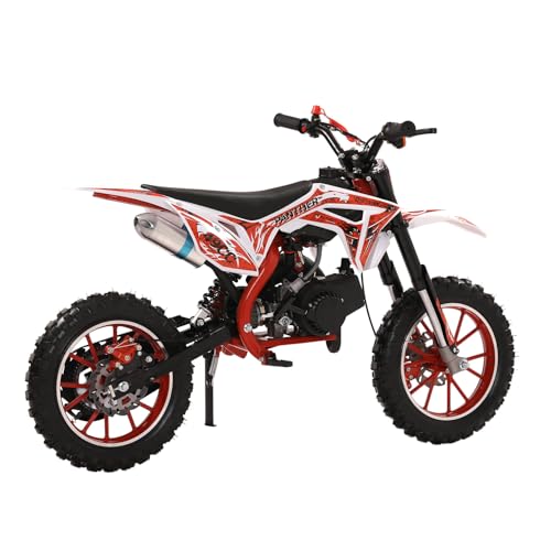 49cc Dirt Bike for Adults & Kids,Kids Dirt Bike Mini Dirt Bikes,2-Stroke Gas Power Motocross Off-Road, Mini Pit Bike with Front Rear Disc Brakes