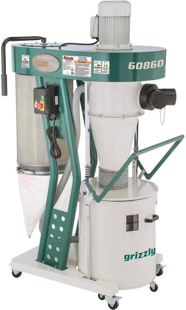 Grizzly Industrial G0860-1-1/2 HP Portable Cyclone Dust Collector - Radiant Selections