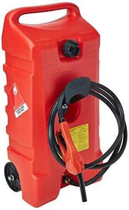 DuraMax Flo n＊ Go LE Fluid Transfer Pump and 14-Gallon Rolling Gas Can