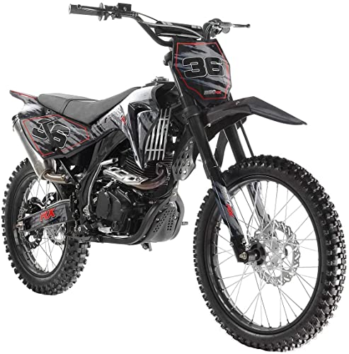 HHH Apollo AGB36 250cc Dirtbike Adult Pit Bike Gas DB36 Dirt Bike Manual Clutch 5 Speed (Choose Your Color : Red, Blue and Black Color)