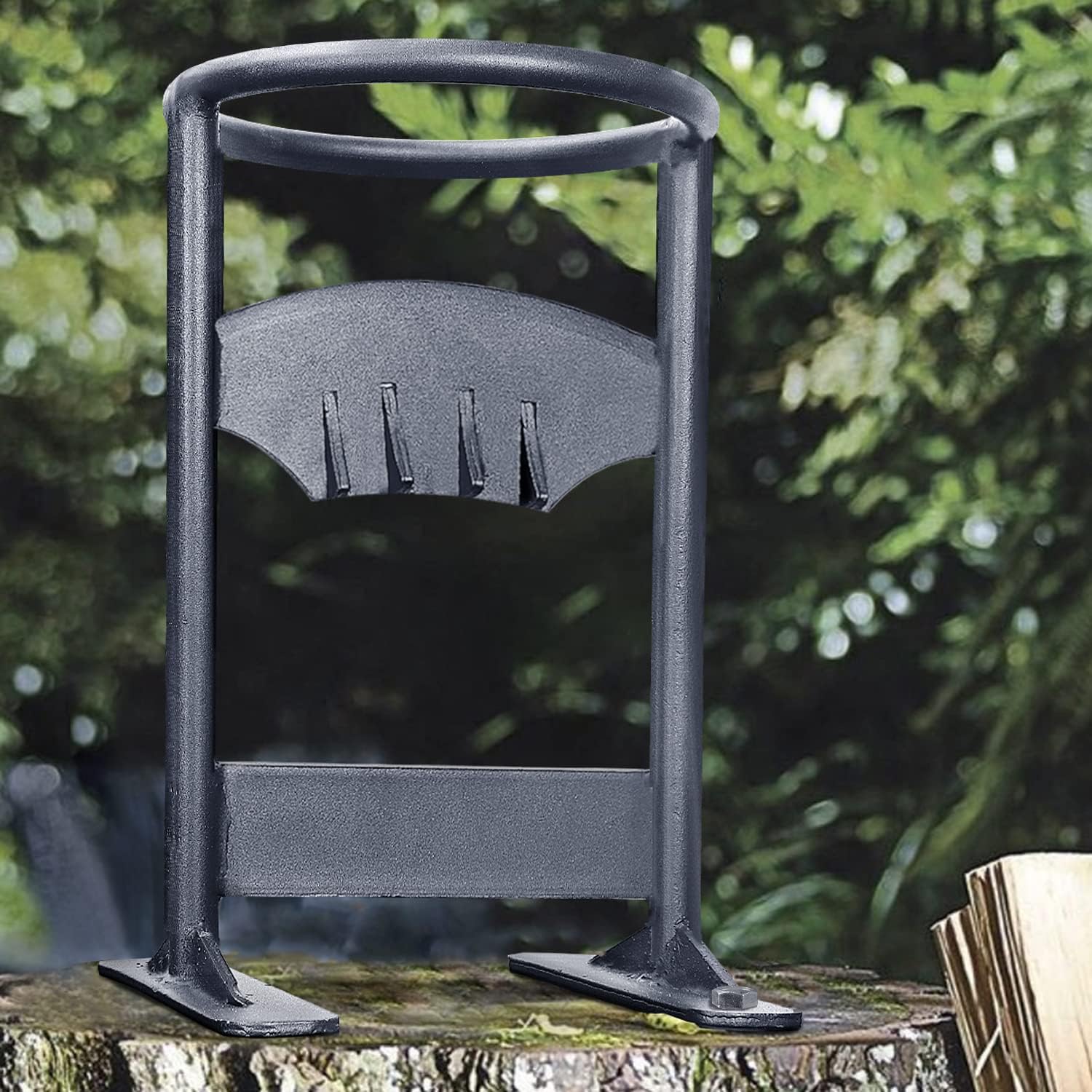 GARDRIT Wood Splitter Cast Steel Firewood Kindling Splitter
